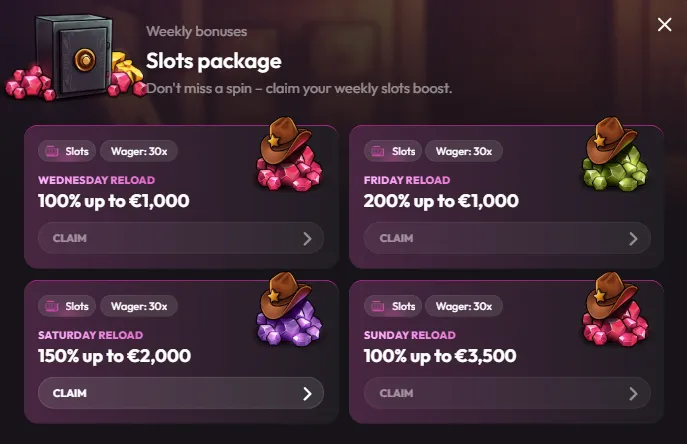 mad casino weekly slots